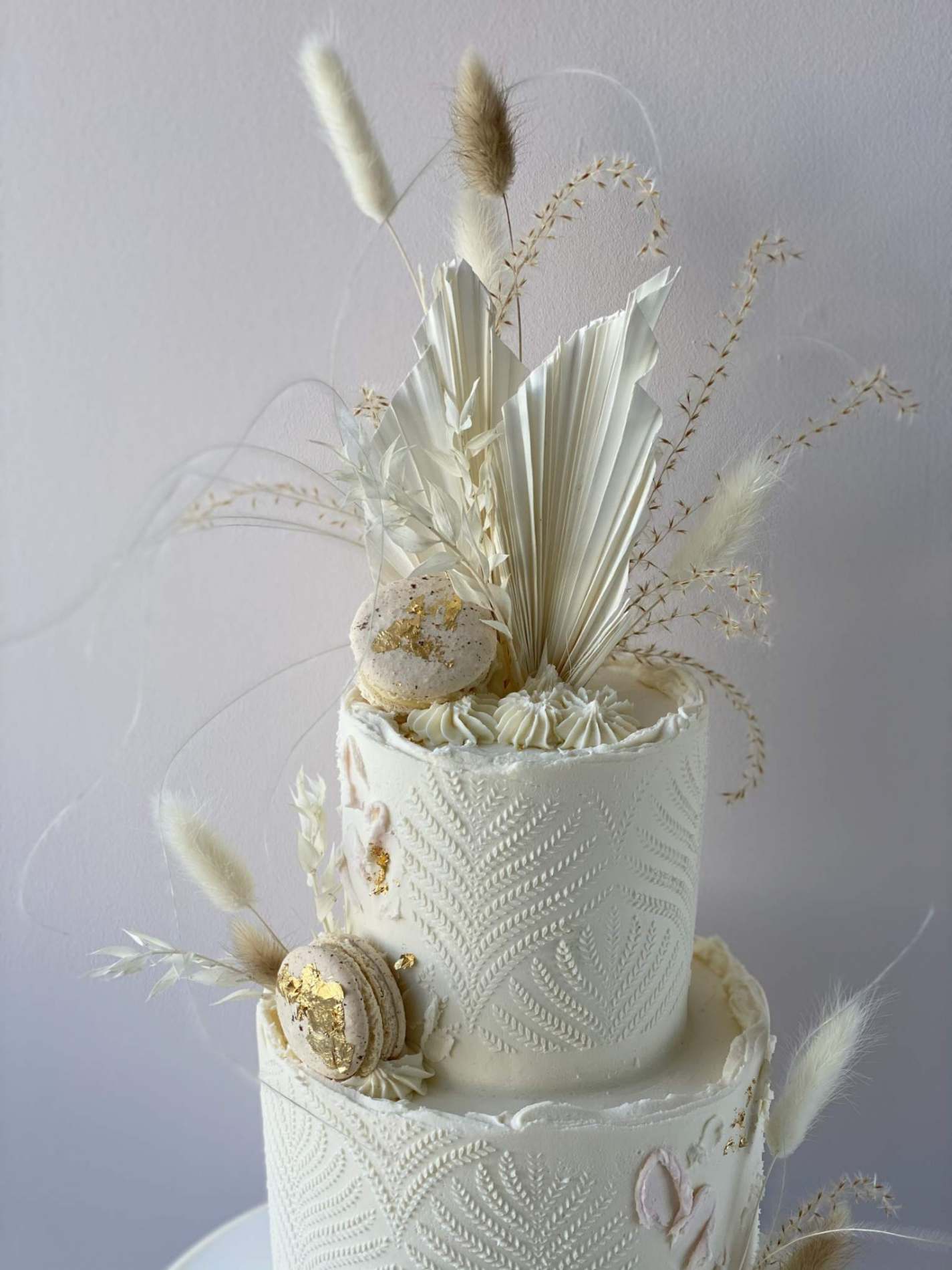 Pampas Wedding Cake Wedding