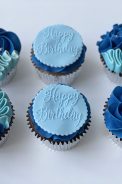 Bright Blue Cupcake Box