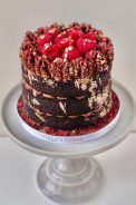 Vegan Chocolate Cake with Fresh Raspberries