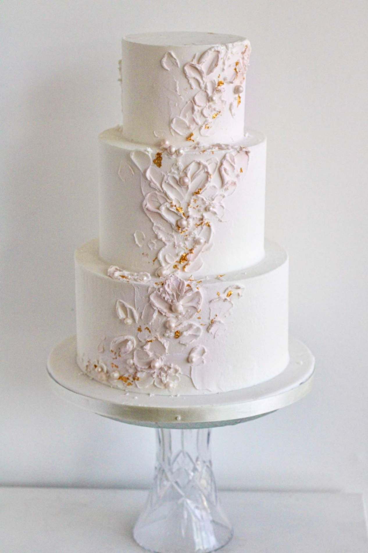 Blush Pearls Buttercream Wedding Cake | weddings