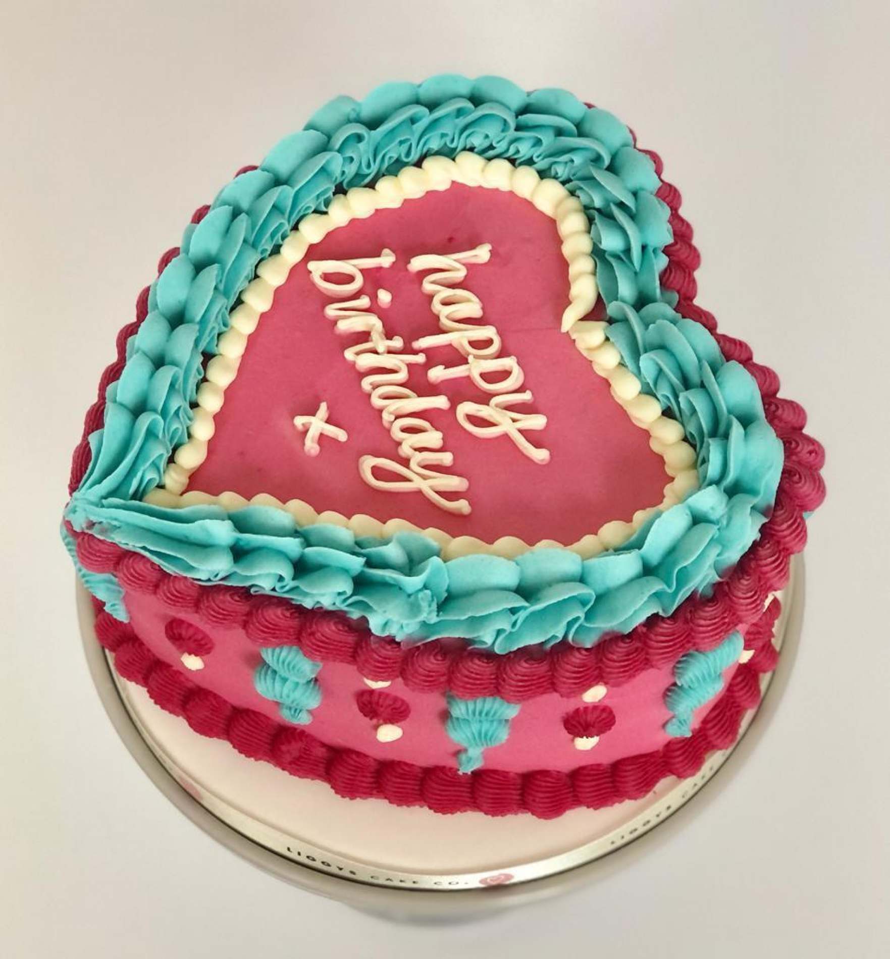 Retro Heart Buttercream Cake | Deliveries