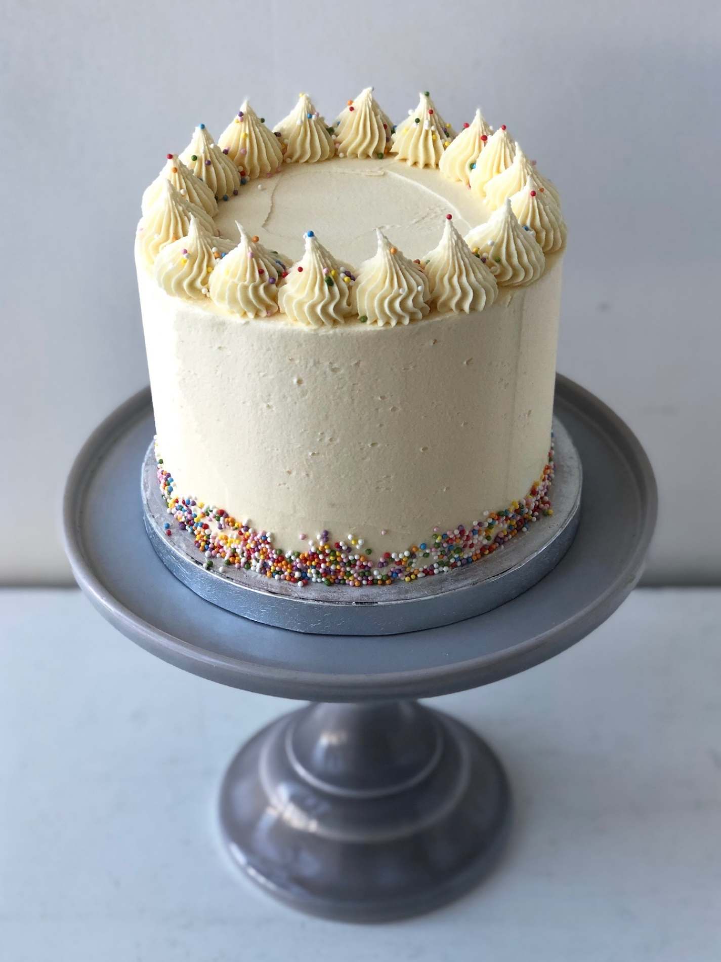 Ivory Sprinkles Buttercream Cake | Birthdays