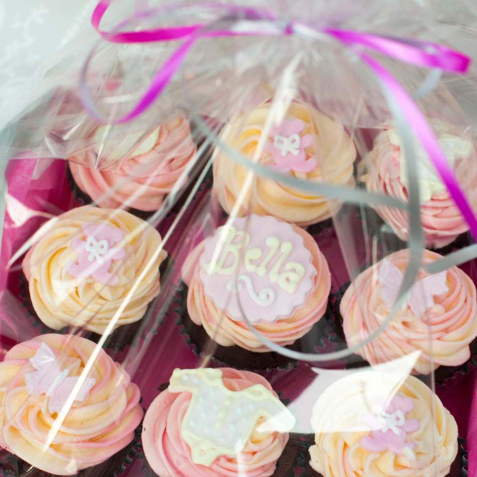 Baby Girl Cupcake Gift Box Cupcakes