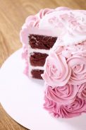 Pink Rosette Layer Cake